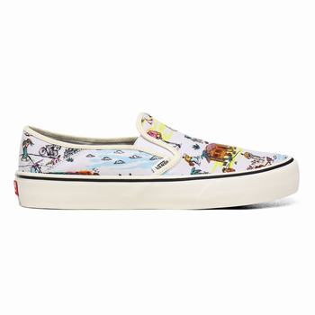 Panske Surf Topanky Vans Kide Slip-On Biele VA61AGPUT